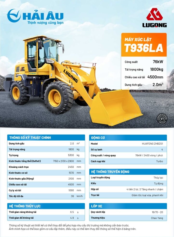 Máy Xúc Lật LuGong T936LA
